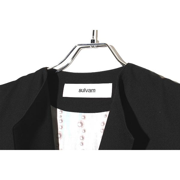 sulvam サルバム No sleeve vest ノースリーブ ベスト M BLACK