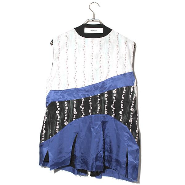 sulvam サルバム No sleeve vest ノースリーブ ベスト M BLACK
