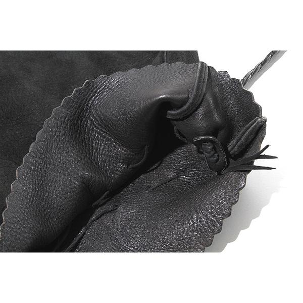 goro's ゴローズ ワンショルダー ディアスキン 巾着バッグM BLACK