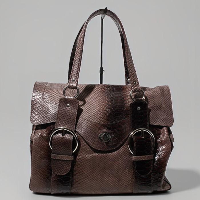 JACQUES LE CORRE ジャックルコー ターンロック パイソン 型押し