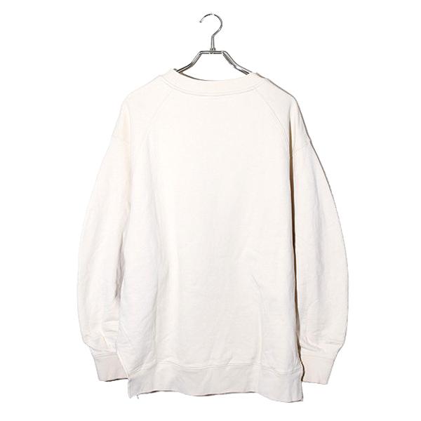 DRIES VAN NOTEN 定番スウェットシャツ S クリーム色 DRIES VAN NOTEN ドリスヴァンノッテン オーバーサイズ カットオフ 前