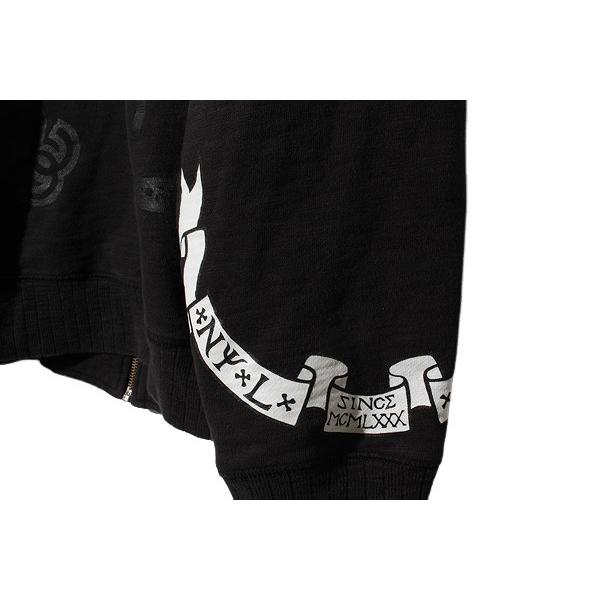 【希少XLサイズ、ジップパーカー】オールドステューシー古着スカル黒ストリート STUSSY（ステューシー） 00's Vintage ヴィンテージ スカル柄 ジップ