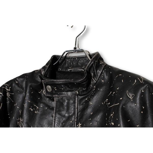 2024AW 未使用品 ACHILLES ION GABRIEL アキレス・イオン・ガブリエル MOTODADDY LEATHER JACKET M BLACK ブラック JK001-AW24-002 /● メの画像