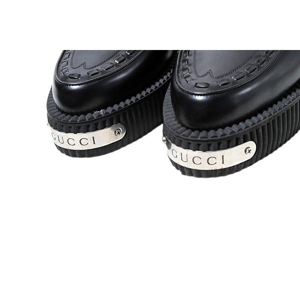 28cm GUCCI グッチ Horsebit Creeper Loafer ホースビット クリーパー ローファー 革靴 9 BLACK ブラック 797095 イタリア製 /◆ メンズ_2
