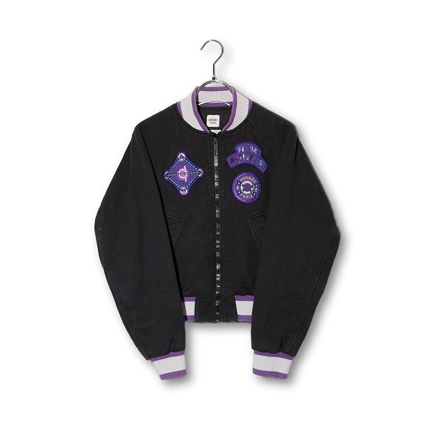 HERMES エルメス FIGURE ARTISTIQUE VARSITY EMBROIDE バーシティ エンブロイダリー ブルゾン 34 Navy ネイビー /●☆ レディース