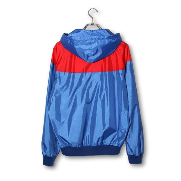 2021SS CELINE セリーヌ Hedi Slimane エディスリマン期 バイカラー ジップアップ ナイロンジャケット 46 BLUE/RED ブルー レッド 2W343495_1