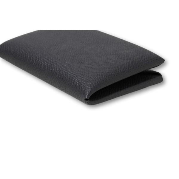 HERMES エルメス CALVI DUO EPSON カルヴィ デュオ エプソン コインケース 二つ折り財布 小銭入れ GRIS-MEYER フランス製 W刻印 /● メンズの画像