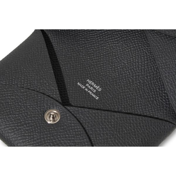 HERMES エルメス CALVI DUO EPSON カルヴィ デュオ エプソン コインケース 二つ折り財布 小銭入れ GRIS-MEYER フランス製 W刻印 /● メンズの画像