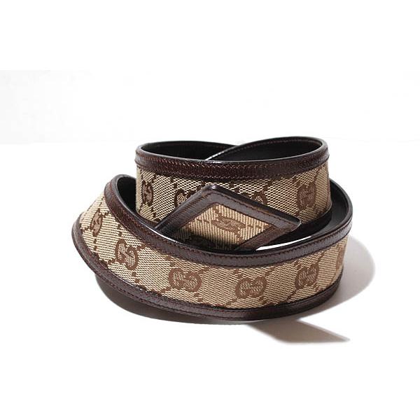 美品 グッチ インターロッキング GG柄 ベルト ブラウン レディース GUCCI（グッチ） 114876 インターロッキングG GG柄 GGキャンバス