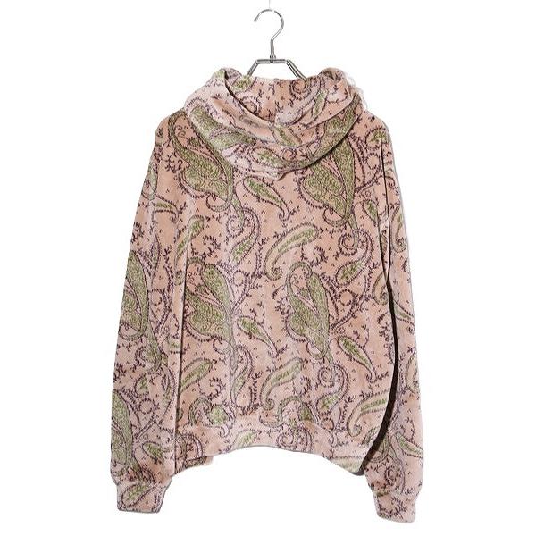 Needles ニードルス ニードルズ Paisley Velour Jq. PARKA ペイズリー フーディー パーカー M ピンクベージュ NS254 /● メンズ