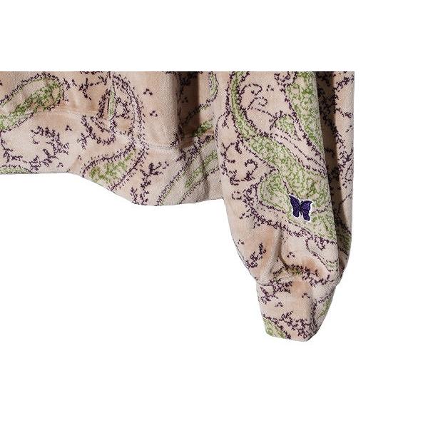 Needles ニードルス ニードルズ Paisley Velour Jq. PARKA ペイズリー フーディー パーカー M ピンクベージュ NS254 /● メンズ