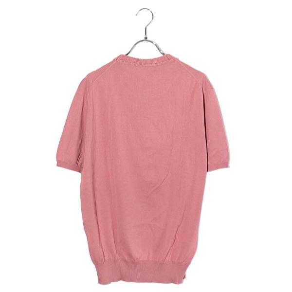 未使用品 cruciani クルチアーニ 27ゲージ×9ゲージコットンソリッドS/Sクルーネックニット 50 PINK ピンク JU1124 /◆ メンズ