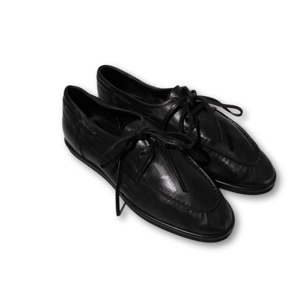 26.5cm 2026SS AURALEE オーラリー SOFT LEATHER DECK SHOES ソフトレザーデッキシューズ 靴 8 BLACK ブラック A26SS03QD-BLACK /● メンズの画像