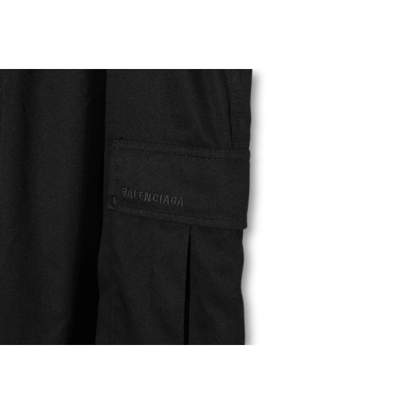 2023AW BALENCIAGA  バレンシアガ FLARED CARGO PANTS フレアカーゴパンツ M BLACK ブラック A12P 814567 TRP09 1000 /● メンズの画像