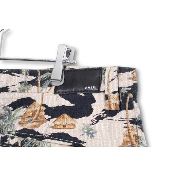 AMIRI アミリ Repeat Palm シリーズ コットン ショーツ 短パン 38 beige ベージュ AMDNSH10 18 /● メンズ_2