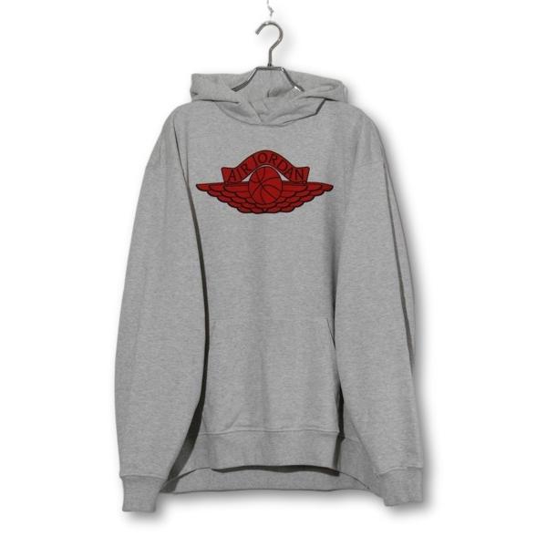 2026SS 未使用品 SAINTMICHAEL SAINT Mxxxxxx × JORDAN セントマイケル ジョーダン M J SM FLC HOODIE パーカー L gray グレー FV4718-010
