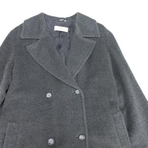 別注 中古 イブルース I Blues ベルテッド スーパーロングコート ガウン ジャケット ブルゾン 40 グレー 8 12 レディース