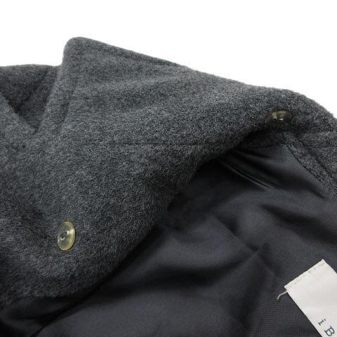 別注 中古 イブルース I Blues ベルテッド スーパーロングコート ガウン ジャケット ブルゾン 40 グレー 8 12 レディース