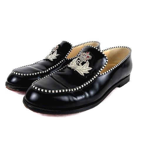 最も優遇 中古 クリスチャンルブタン Christian Louboutin クラウン エンブレム ワッペン ローファー レザー スリッポン シューズ 36 ブラック K26 レディース 012 ブランド古着販売のベクトル 通販 Yahoo ショッピング オンラインストア