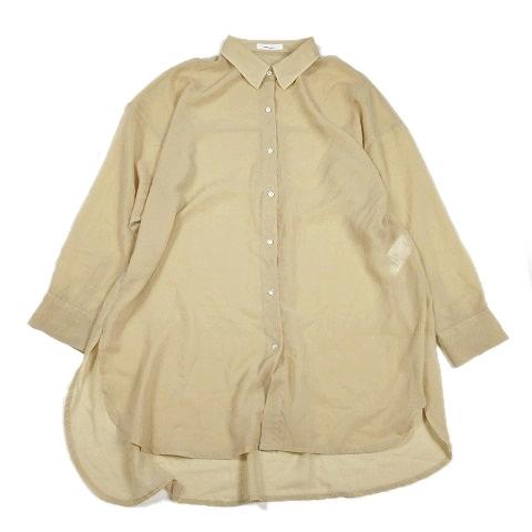 中古 ニコアンド Niko And シアー ロング シャツ カットソー オーバーサイズ 無地 シースルー 長袖 F ベージュ 23 2 レディース ベクトル 古着 012 ブランド古着販売のベクトル 通販 Yahoo ショッピング