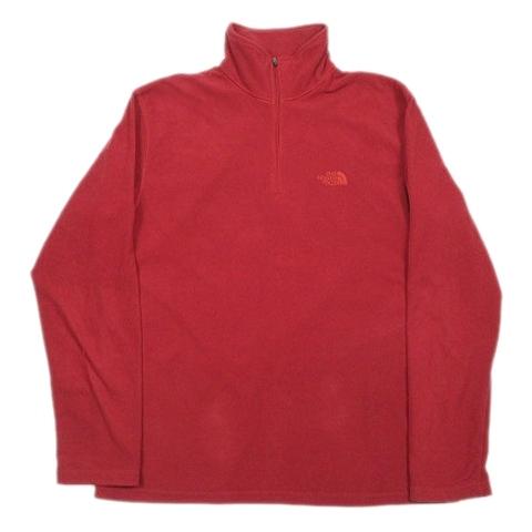 中古 ザノースフェイス The North Face フリースシャツ ジャケット ハーフジップ 長袖 プルオーバー カットソー ブルゾン M レッド F132 1 メンズ 人気の春夏