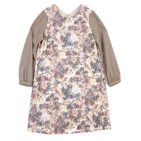 キャサリンロス Katharine Ross 花柄 プリント ドッキング ワンピース Iライン 長袖 膝丈 ドレス M ピンク ベージュ 2 レディース 012 ブランド古着販売のベクトル 通販 Yahoo ショッピング