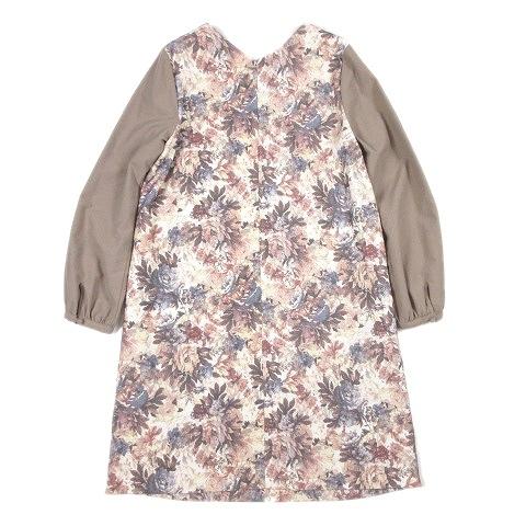 キャサリンロス Katharine Ross 花柄 プリント ドッキング ワンピース Iライン 長袖 膝丈 ドレス M ピンク ベージュ 2 レディース 012 ブランド古着販売のベクトル 通販 Yahoo ショッピング