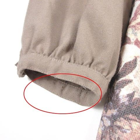 キャサリンロス Katharine Ross 花柄 プリント ドッキング ワンピース Iライン 長袖 膝丈 ドレス M ピンク ベージュ 2 レディース 012 ブランド古着販売のベクトル 通販 Yahoo ショッピング