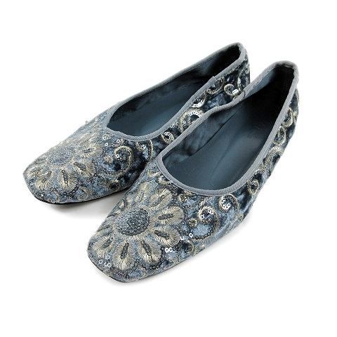 中古 リリーブラウン Lily Brown ベロア 刺繍 フラットシューズ パンプス スパンコール S ブルー Lwgs5307 3 レディース ベクトル 古着 012 ブランド古着販売のベクトル 通販 Yahoo ショッピング