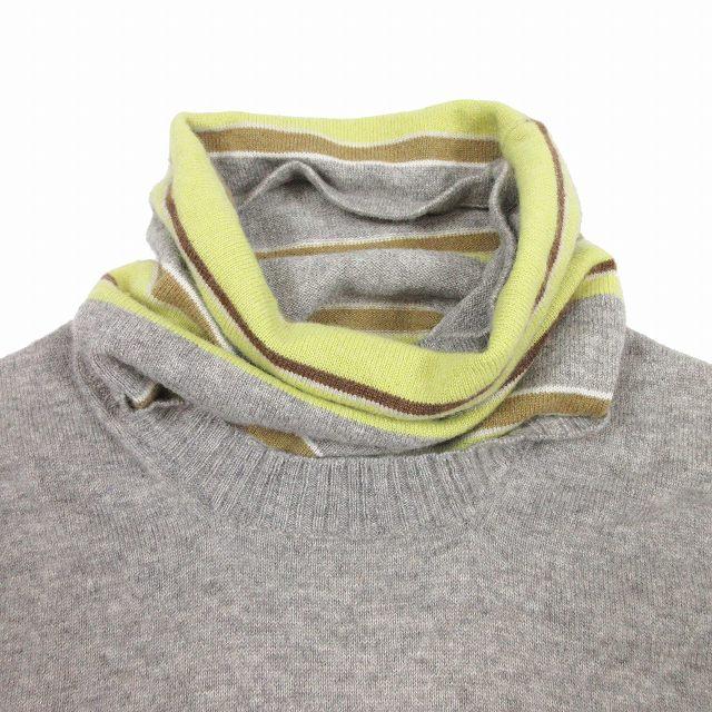中古 チヴィディーニ CIVIDINI カシミヤ 100% マルチボーダー