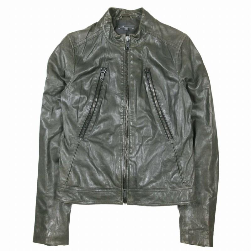ヴィンス VINCE シングル ライダース ジャケット シープスキン レザー