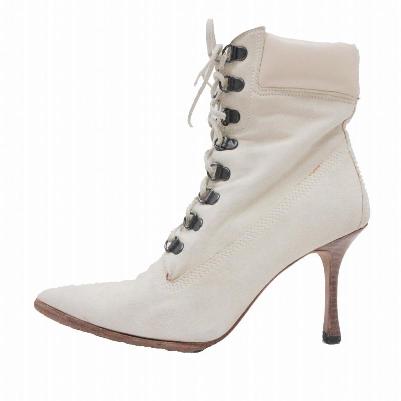 マノロブラニク MANOLO BLAHNIK レースアップ ショート ブーツ