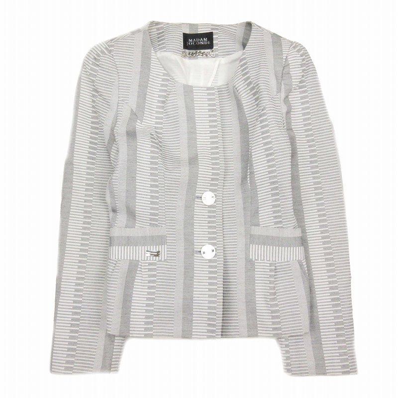 マダムジョコンダ MADAM JOCONDE ノーカラー テーラード ジャケット