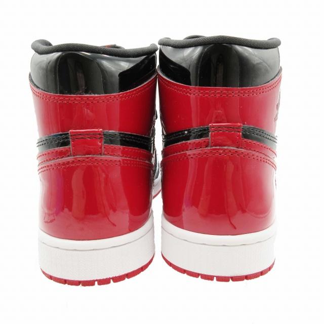 極美品 21AW ナイキ NIKE AIR JORDAN 1 RETRO HIGH OG Patent Bred