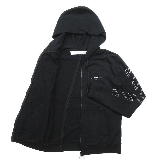 18aw オフホワイト OFF WHITE Virgil Abloh ヴァージル・アブロー 3D DIAG ZIPPED HOODIE ダイ