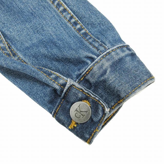 美品 カルバンクラインジーンズ Calvin Klein Jeans Gジャン デニム ジャケット ブルゾン アウター コットン ロゴ釦 L