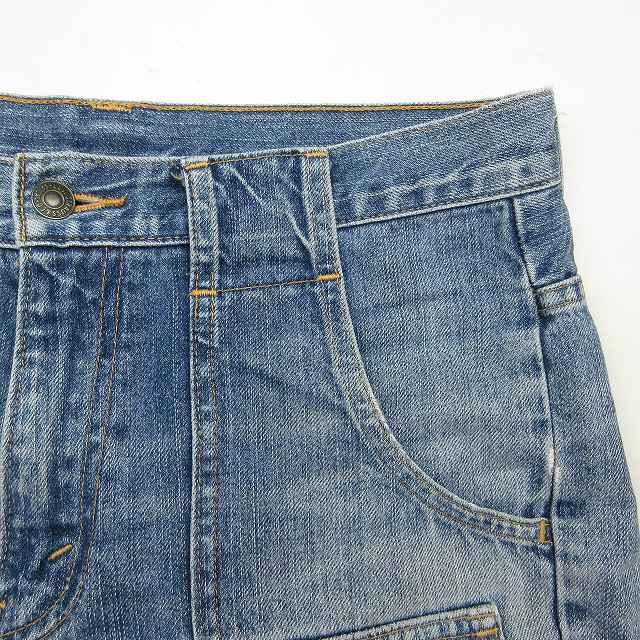 美品 リーバイス Levi's 776 ブッシュ デニム ハーフ パンツ ショート ボトムス コットン ウォッシュ ヴィンテージ加工 USED加工 32 ME12｜vectorpremium｜03