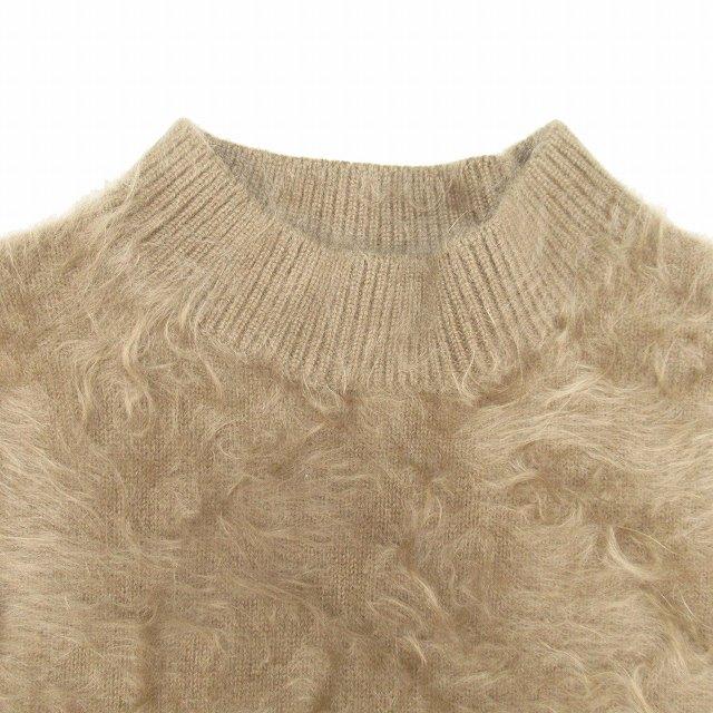 極美品 ブラミンク BLAMINK カシミヤファー 7G ニット ベスト プル  