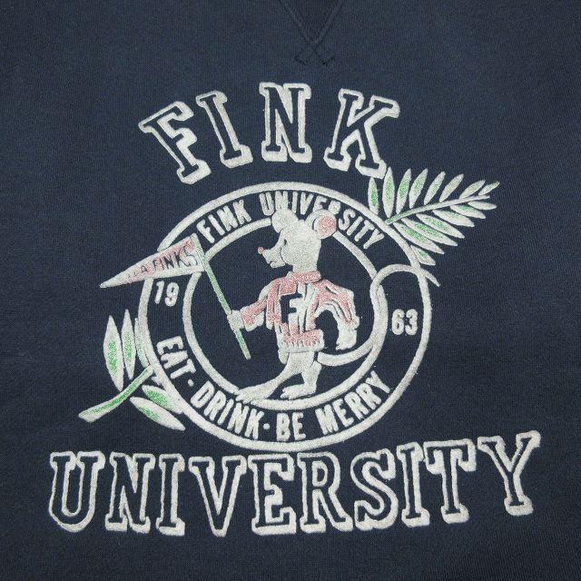 美品 ジェラード JELADO Fink University Sweat Shirt ヴィンテージライク スウェット トレーナー フロッキー プリント ヴィンテージ加工｜vectorpremium｜03