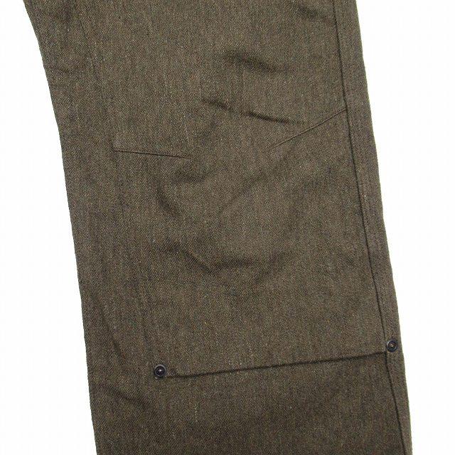 美品 11aw ゲルガ GERUGA F.B. PATCH PANTS WOOL COTTON 製品洗い パンツ ミリタリーウールサージ生地 トラウザーズ W30 カーキオリーブ｜vectorpremium｜05