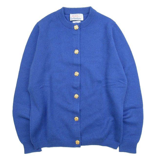 バランタイン　旧タグ　黒　カシミヤ100%　カーディガン　メンズ　レディース Ballantyne】Made in Scotland pure cashmere gold button knit