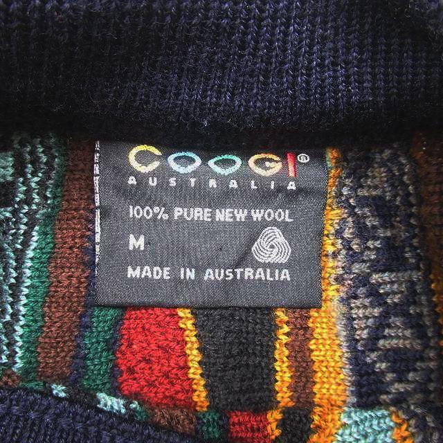 90s Vintage COOGI クージー ヴィンテージ 3D ニット セーター クルーネック 長袖 立体編み ウール オーストラリア製 マルチカラー M◎ME1｜vectorpremium｜06