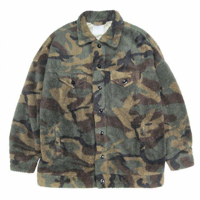 美品 スタジオセブン STUDIO SEVEN Boafleece Jacket カモ 迷彩柄 ボア