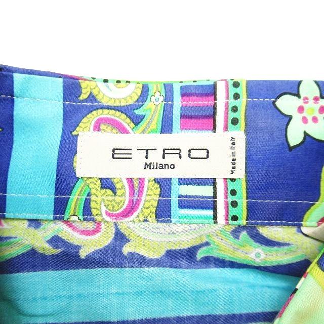 Vintage ヴィンテージ エトロ ETRO 総柄 ペイズリー柄 ドレス シャツ 