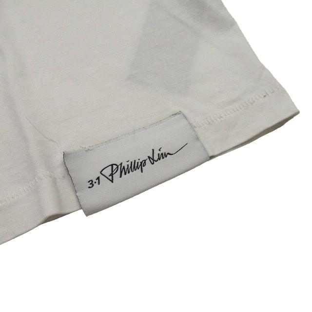 3.1 フィリップリム 3.1 phillip lim ロゴ ネームタグ付き Tシャツ カットソー クルーネック 半袖 トップス サイズL ホワイト 白 メンズ｜vectorpremium｜02