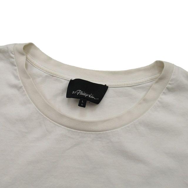 3.1 フィリップリム 3.1 phillip lim ロゴ ネームタグ付き Tシャツ カットソー クルーネック 半袖 トップス サイズL ホワイト 白 メンズ｜vectorpremium｜04