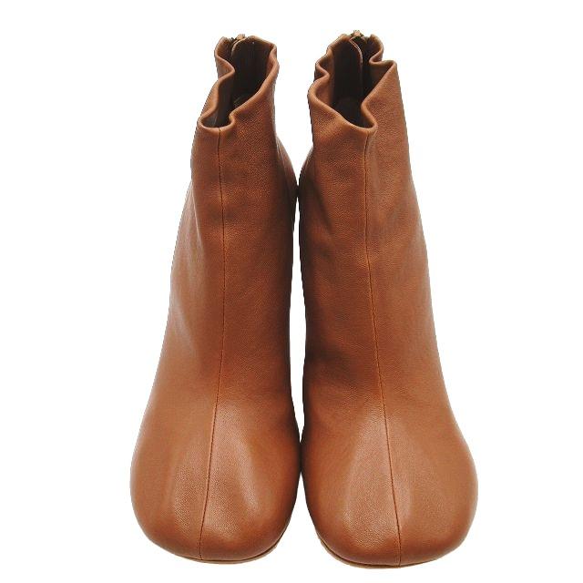 美品 17ss セリーヌ CELINE by Phoebe Philo GLOVE BOOTIE フィービー期 グローブ ブーティー ショートブーツ レザー 靴 36.5 キャメル｜vectorpremium｜03