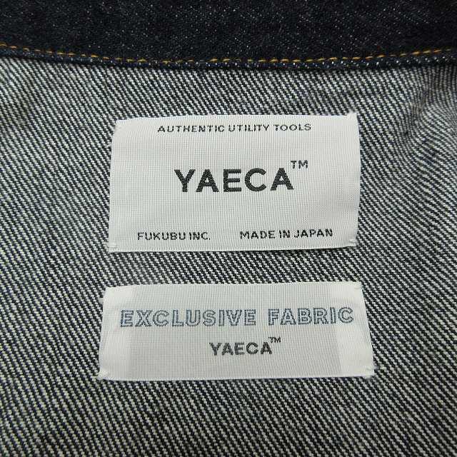 美品 ヤエカ YAECA 16-14W 3rd デニム ジャケット ジージャン Gジャン ボックスシルエット ブルゾン ライトアウター S インディゴ｜vectorpremium｜07