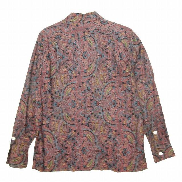 美品 18AW ワコマリア WACKO MARIA PAISLEY OPEN COLLAR SHIRT ペイズリー オープンカラー シャツ カットソー トップス 長袖 開襟 S｜vectorpremium｜02