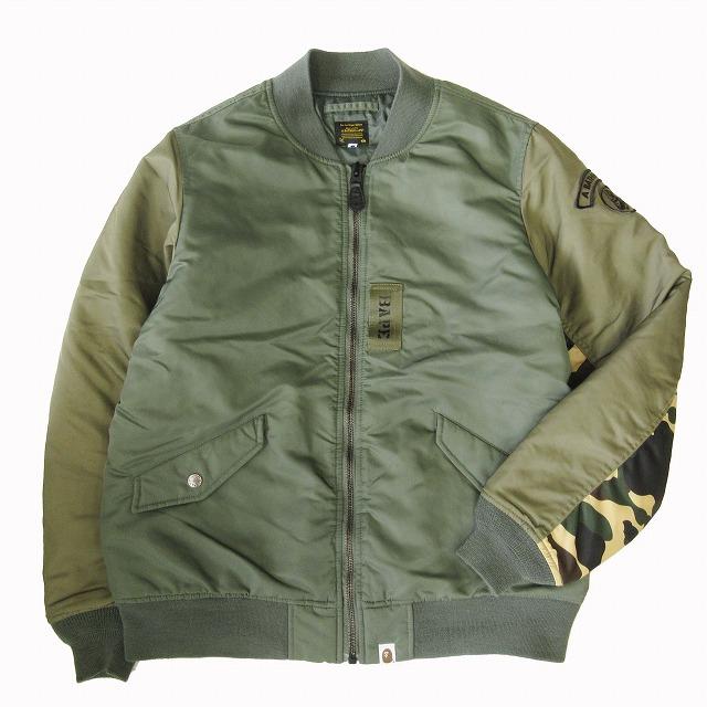 アベイシングエイプ A BATHING APE MA-1 フライト ボンバー ジャケット 